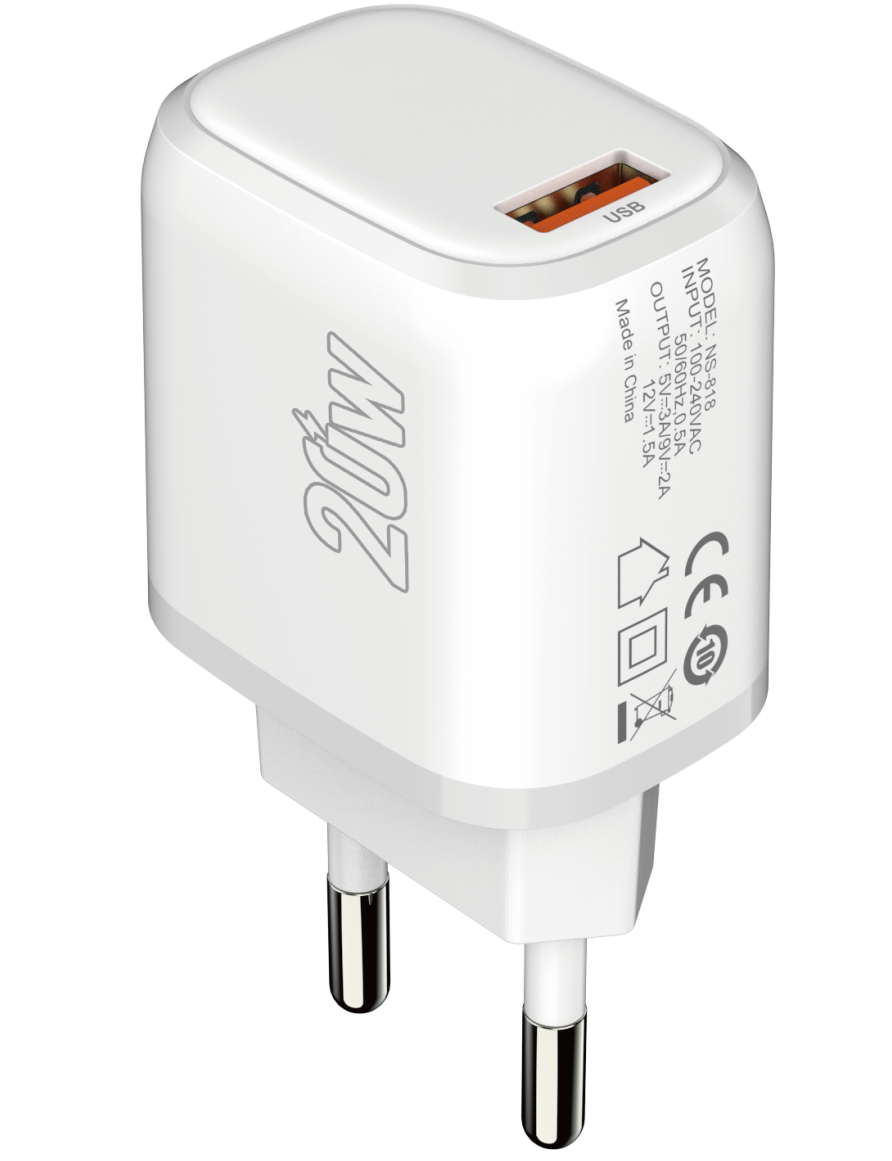 YLC USB QC 18W Fast Wall Charger-US/UK/EU/IN Plug