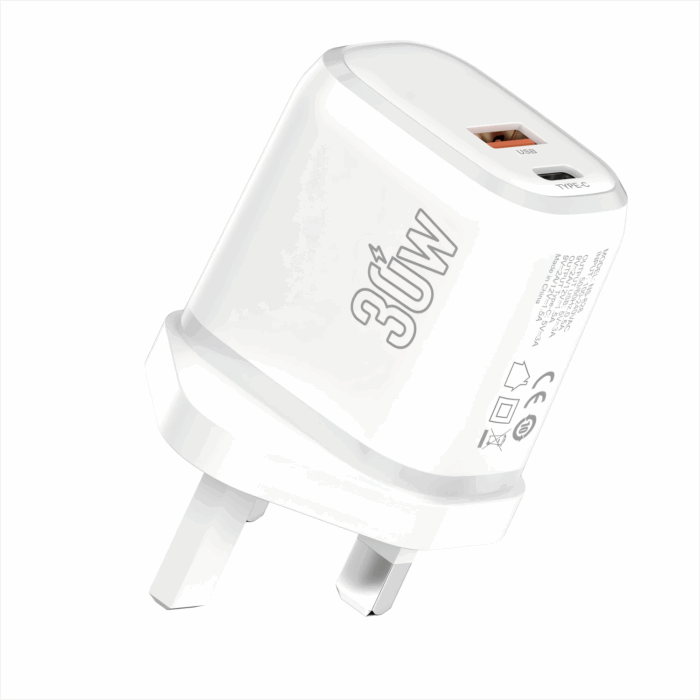 YLC USB A+C PD 20W Fast Wall Charger-US/UK/EU/IN Plug