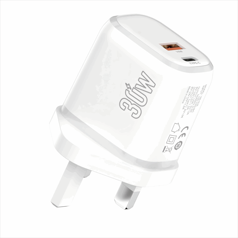 YLC USB A+C PD 20W Fast Wall Charger-US/UK/EU/IN Plug