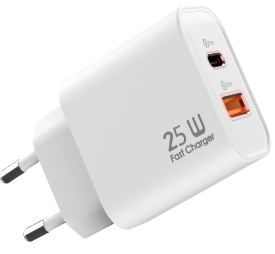 YLC USB A+C PD 25W Fast Wall Charger-US/UK/EU/IN Plug