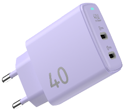 YLC USB C Dual Ports PD 40W Fast Wall Charger-US/UK/EU Plug